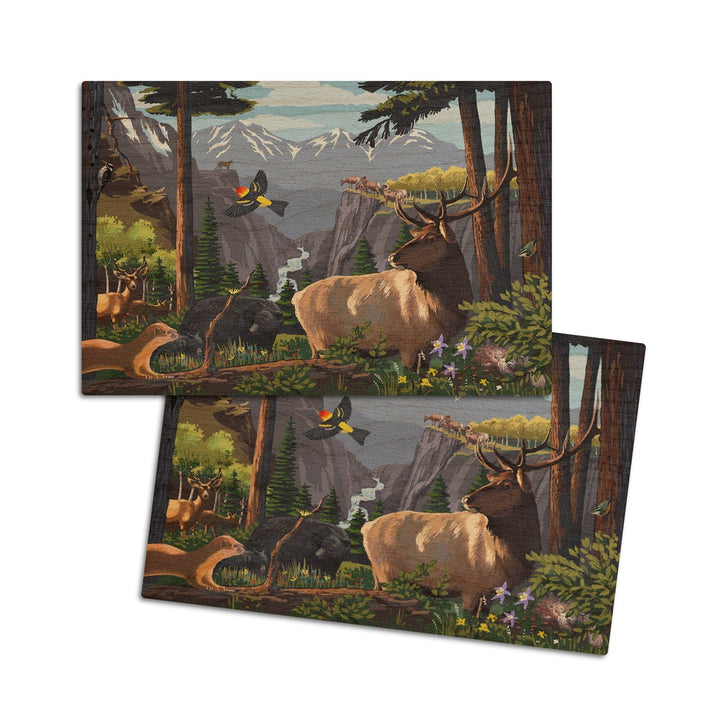 Wildlife Utopia, Cliffs and River, Wood Signs and Postcards Wood Lantern Press 4x6 Wood Postcard Set 