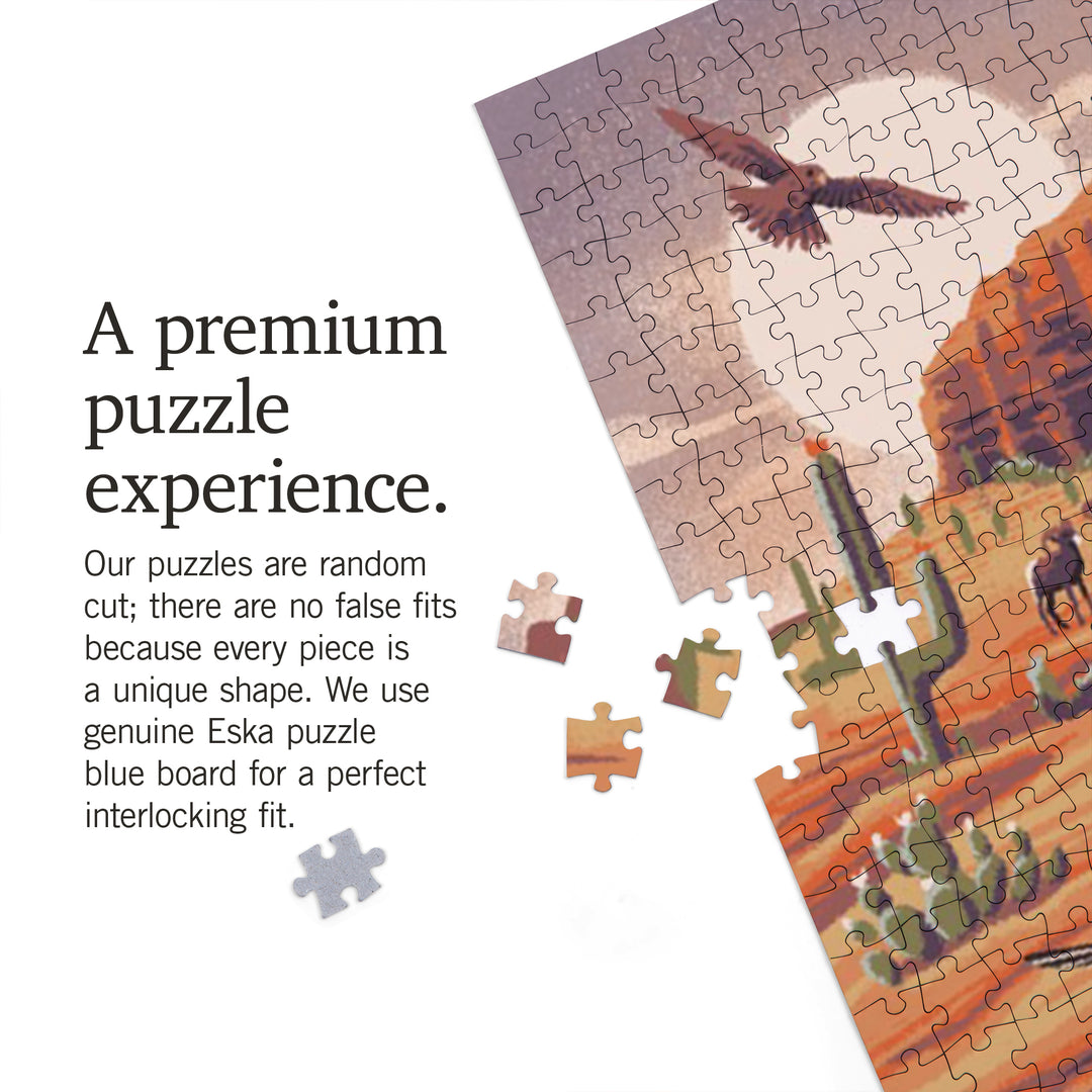 Wildlife Utopia, Desert Landscape, Jigsaw Puzzle Puzzle Lantern Press 