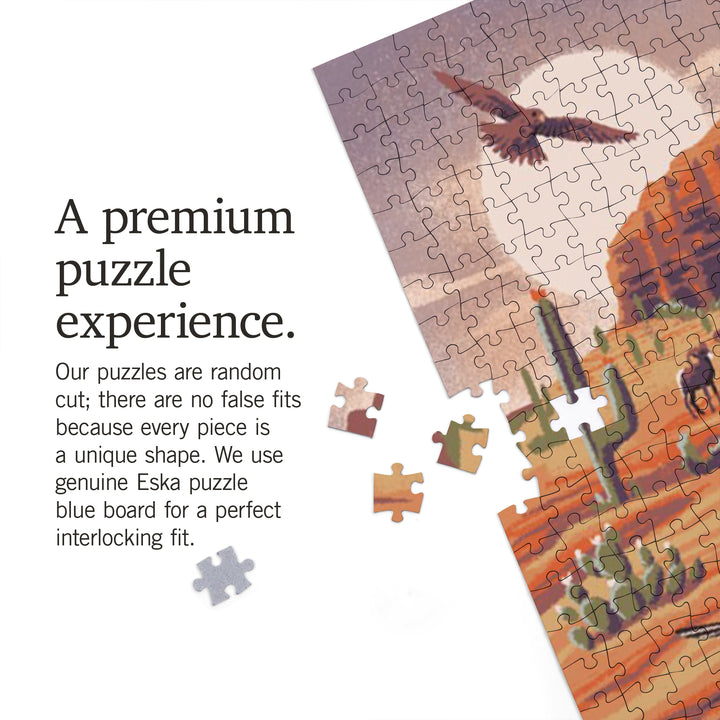 Wildlife Utopia, Desert Landscape, Jigsaw Puzzle Puzzle Lantern Press 