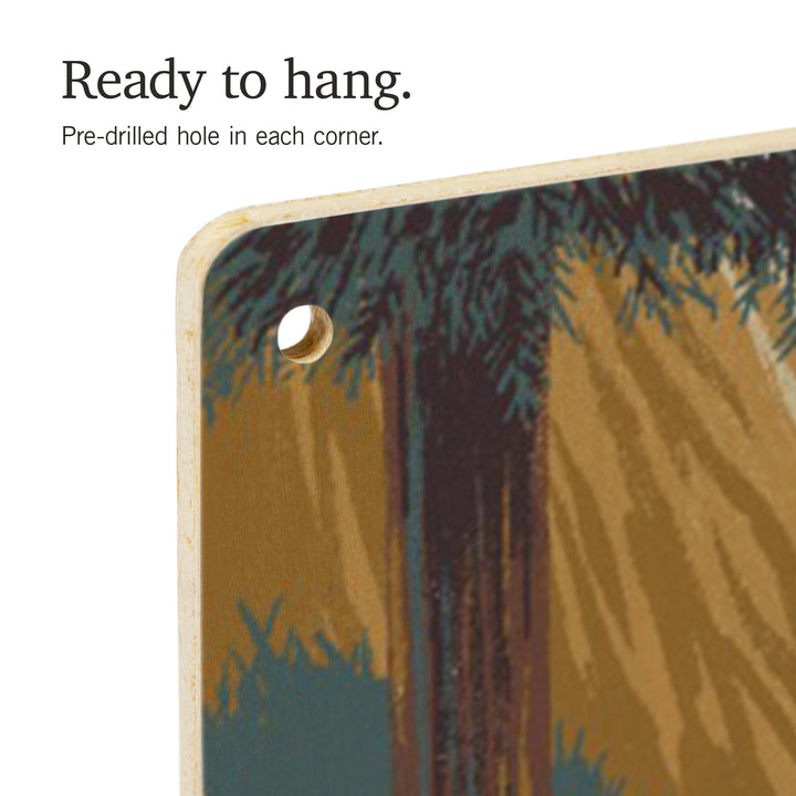 Wildlife Utopia, Forest, Wood Signs Wood Lantern Press 