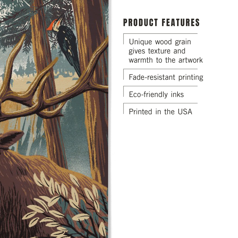 Wildlife Utopia, Forest, Wood Signs Wood Lantern Press 