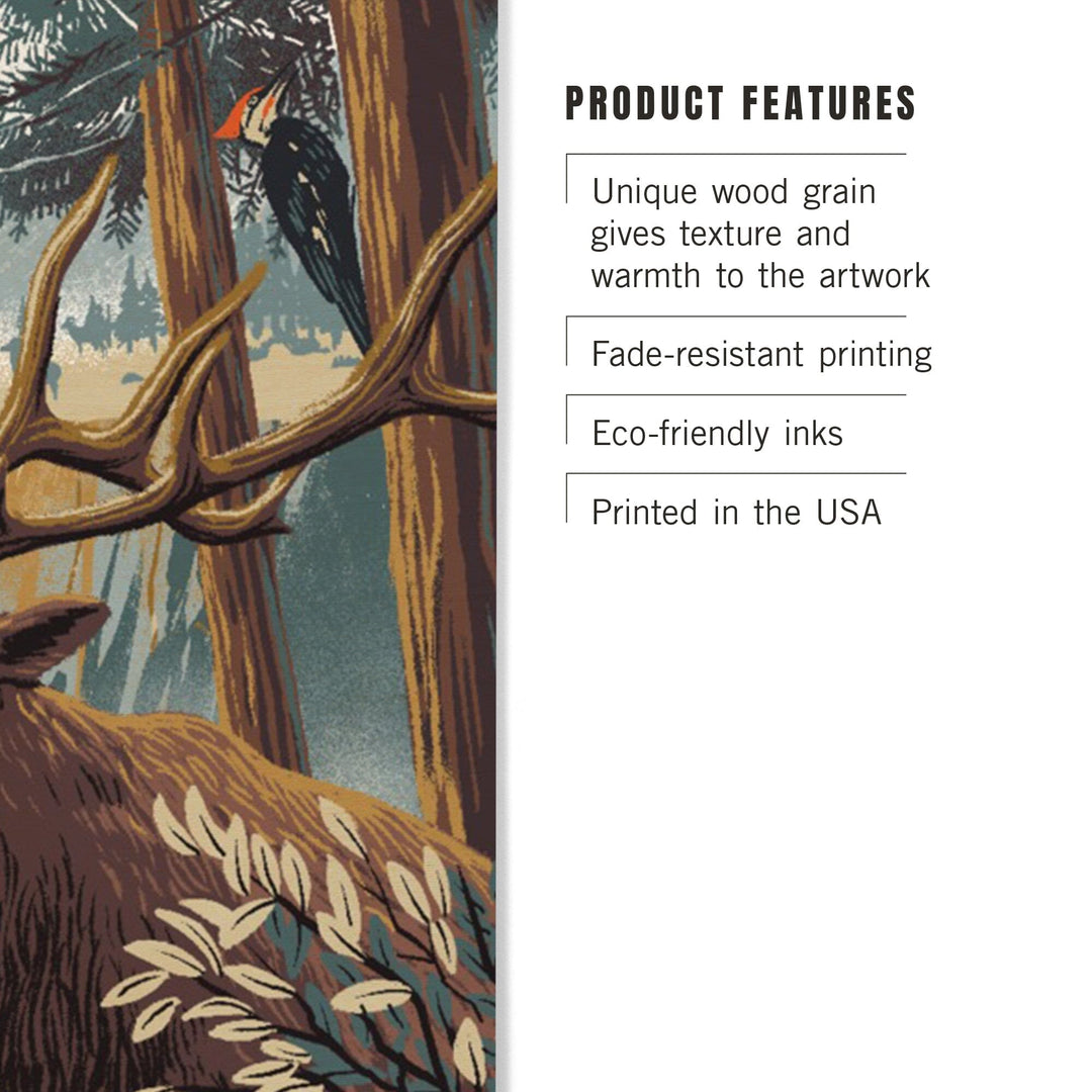 Wildlife Utopia, Forest, Wood Signs Wood Lantern Press 