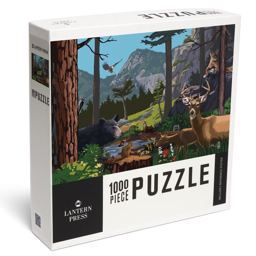 Wildlife Utopia, Jigsaw Puzzle Puzzle Lantern Press 