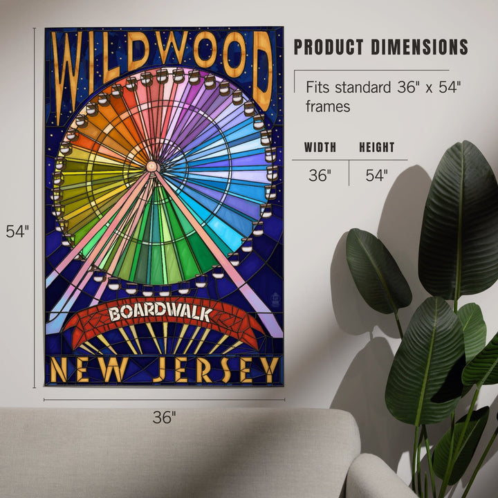 Wildwood, New Jersey, Boardwalk Ferris Wheel, Art & Giclee Prints Art Lantern Press 