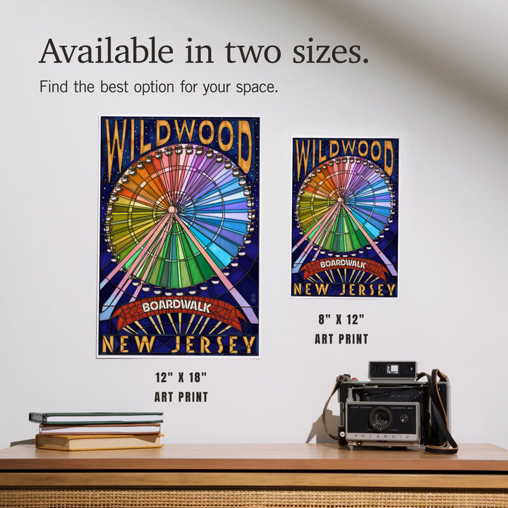 Wildwood, New Jersey, Boardwalk Ferris Wheel, Art & Giclee Prints Art Lantern Press 