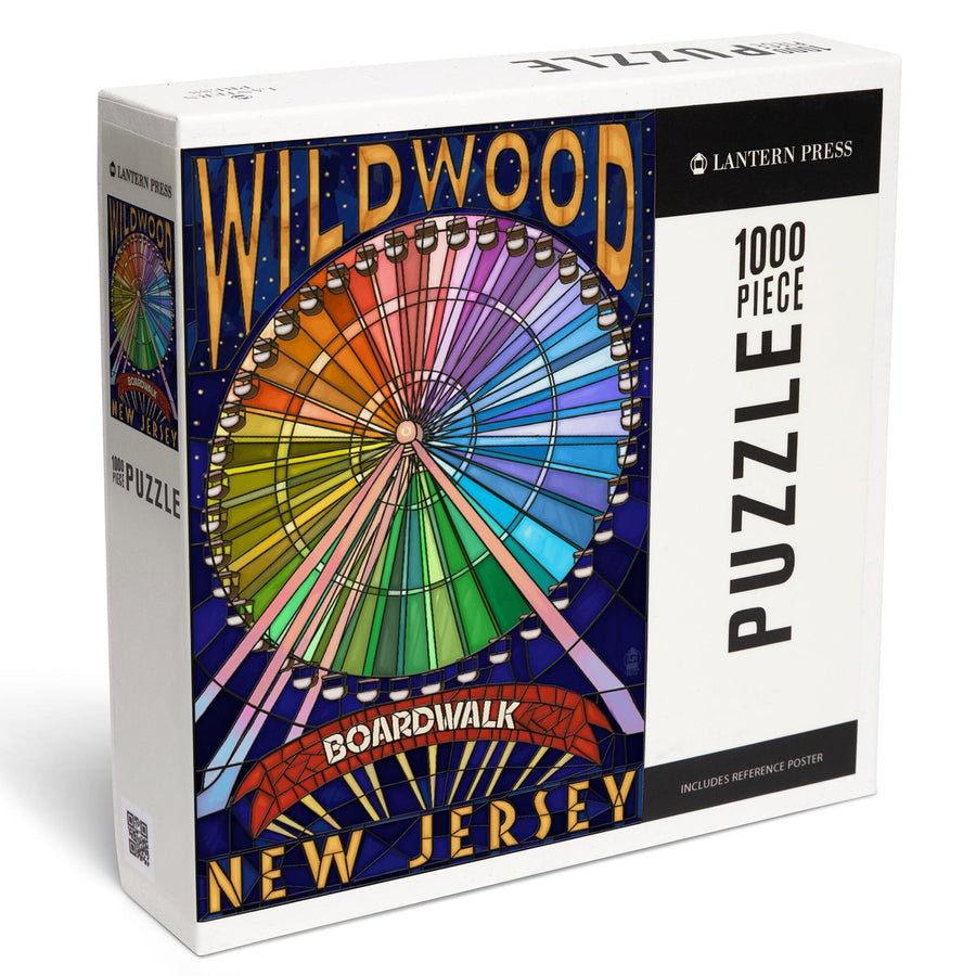 Wildwood, New Jersey, Boardwalk Ferris Wheel, Jigsaw Puzzle Puzzle Lantern Press 