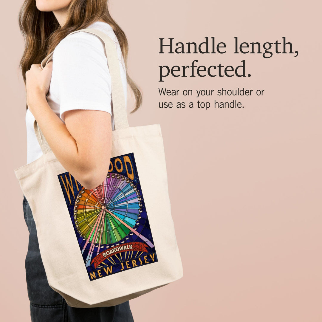 Wildwood, New Jersey, Boardwalk Ferris Wheel, Tote Bag Totes Lantern Press 