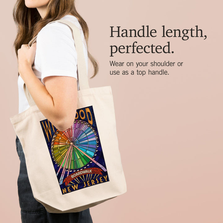 Wildwood, New Jersey, Boardwalk Ferris Wheel, Tote Bag Totes Lantern Press 