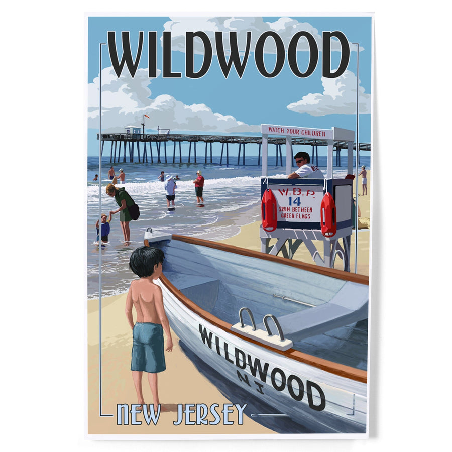 Wildwood, New Jersey, Lifeguard Stand, Art & Giclee Prints Art Lantern Press 