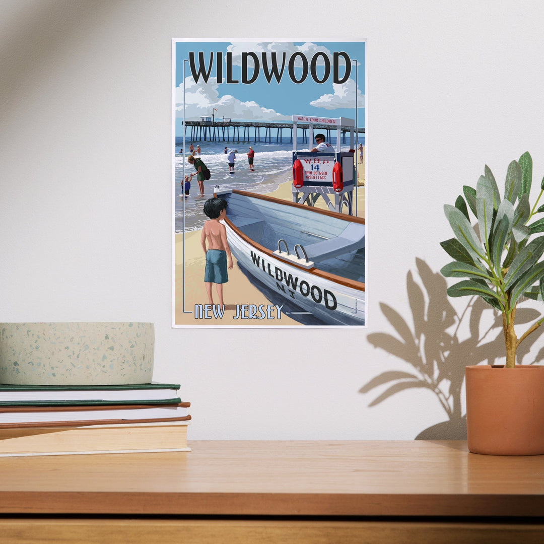 Wildwood, New Jersey, Lifeguard Stand, Art & Giclee Prints Art Lantern Press 