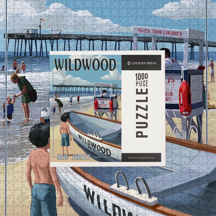 Wildwood, New Jersey, Lifeguard Stand, Jigsaw Puzzle Puzzle Lantern Press 