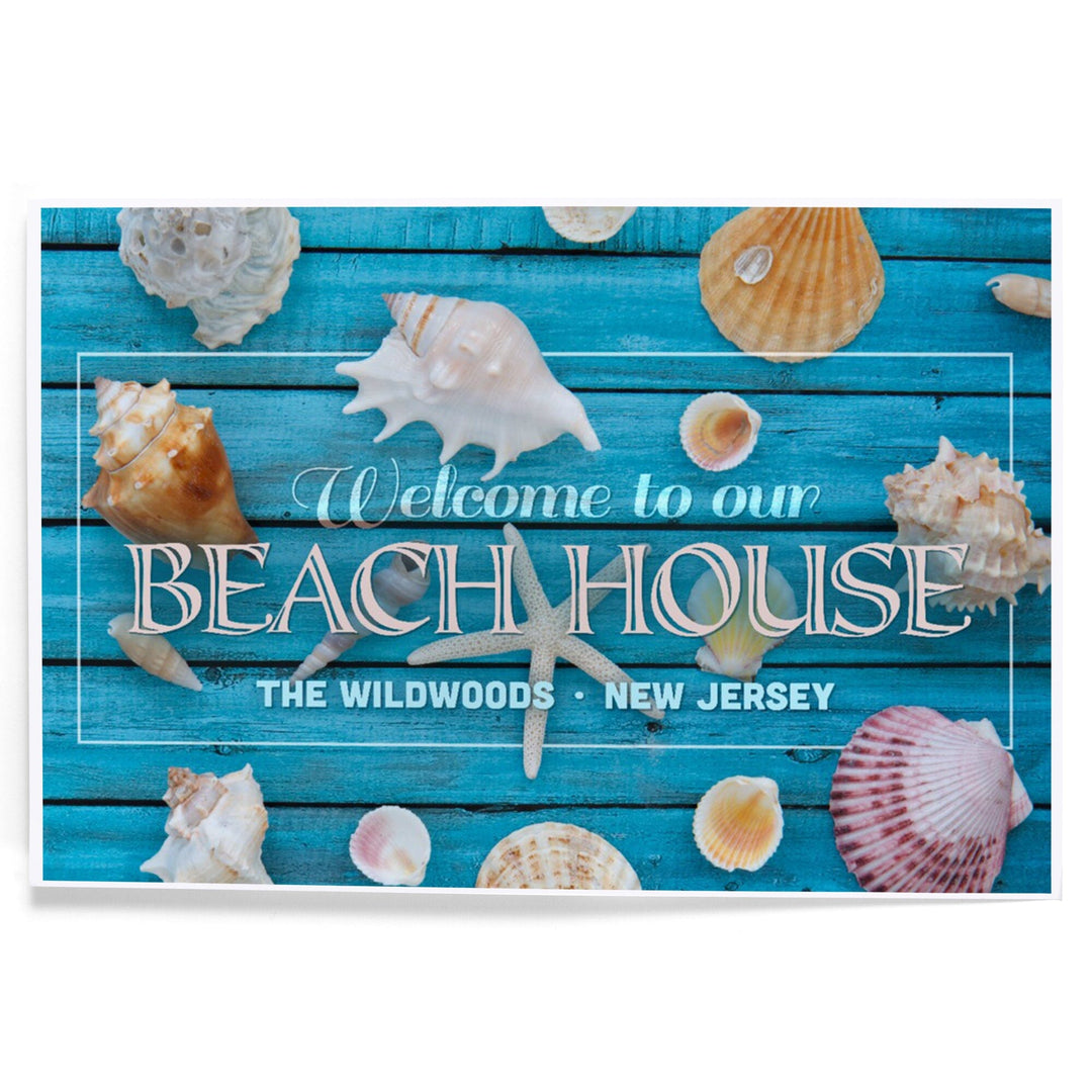 Wildwood, New Jersey, Photography, Seashells, Welcome to Our House, Art & Giclee Prints Art Lantern Press 