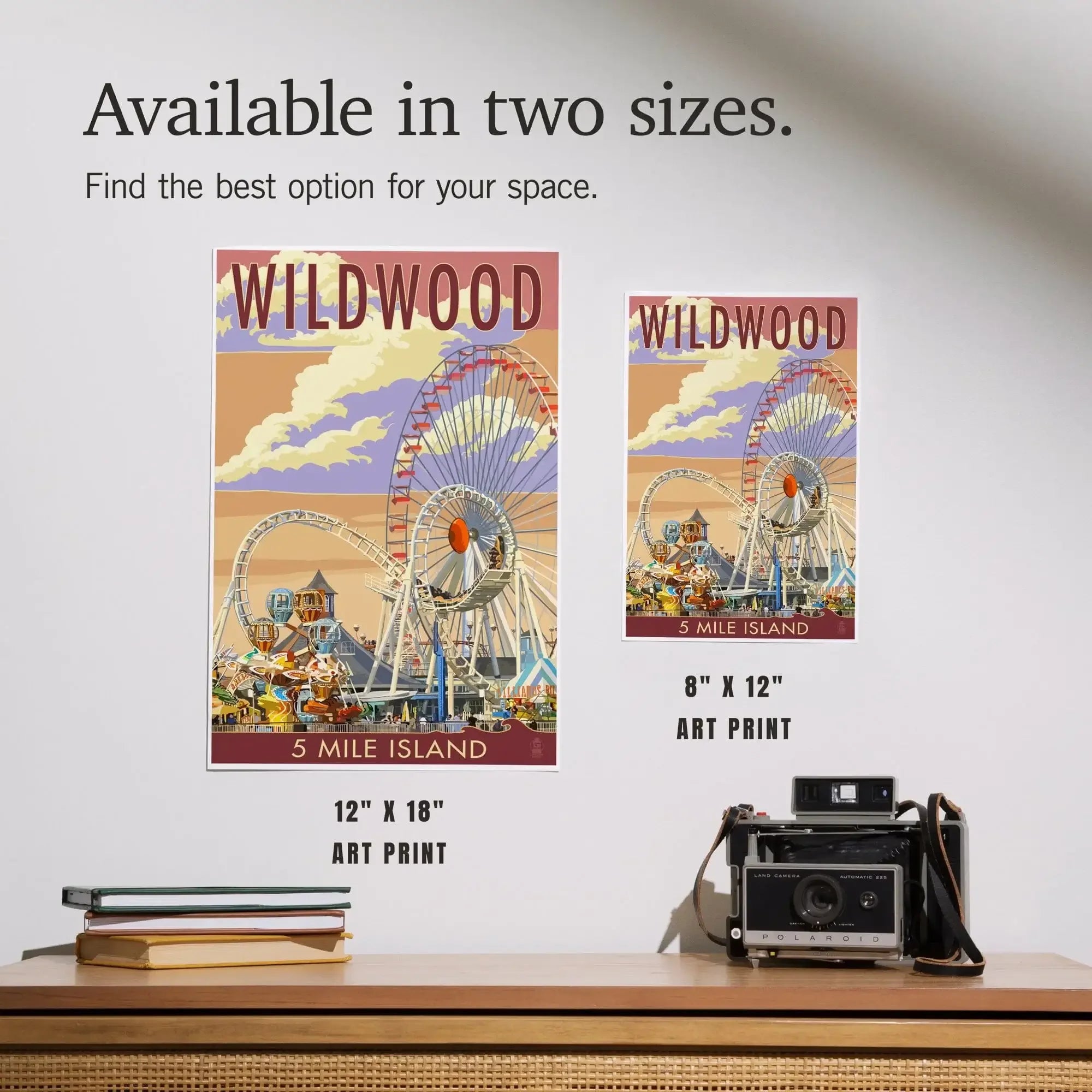 Wildwood, New Jersey, Pier and Sunset art & giclee prints