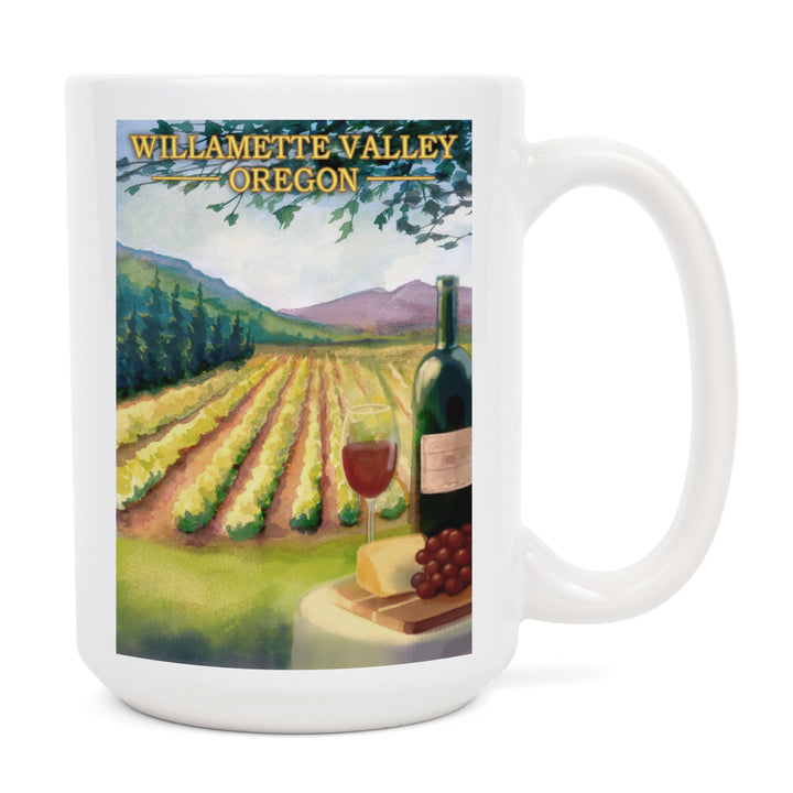 Willamette Valley, Oregon, Wine Country, Ceramic Mug Mugs Lantern Press 