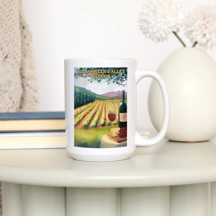 Willamette Valley, Oregon, Wine Country, Ceramic Mug Mugs Lantern Press 