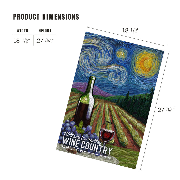 Willamette Valley, Oregon, Wine Country, Starry Night, Jigsaw Puzzle Puzzle Lantern Press 
