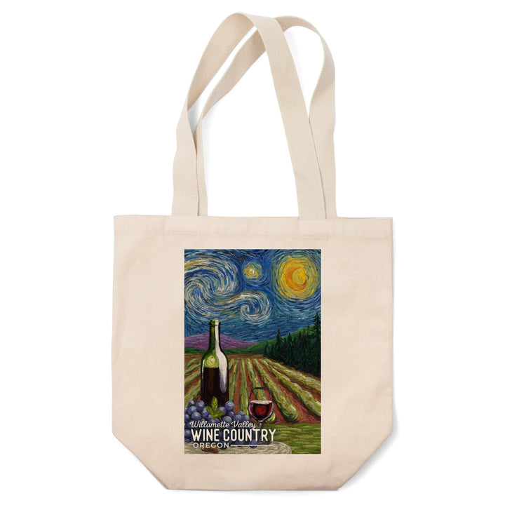 Willamette Valley, Oregon, Wine Country, Starry Night, Tote Bag Totes Lantern Press 