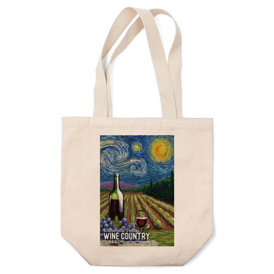 Willamette Valley, Oregon, Wine Country, Starry Night, Tote Bag Totes Lantern Press 