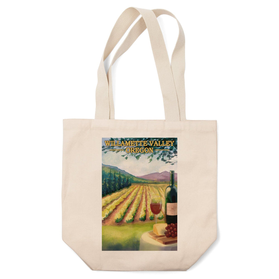 Willamette Valley, Oregon, Wine Country, Tote Bag Totes Lantern Press 