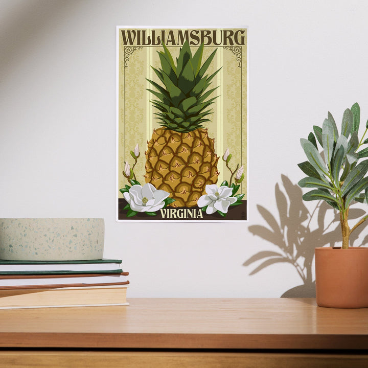 Williamsburg, Virginia, Colonial Pineapple, Art & Giclee Prints Art Lantern Press 