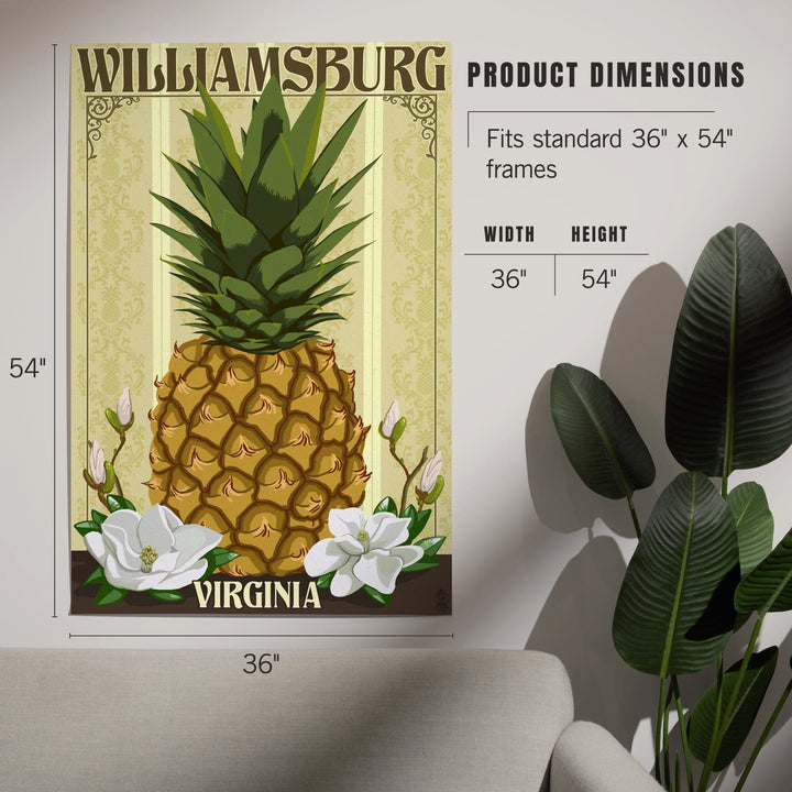 Williamsburg, Virginia, Colonial Pineapple, Art & Giclee Prints Art Lantern Press 