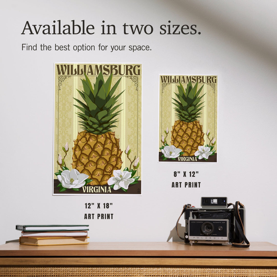 Williamsburg, Virginia, Colonial Pineapple, Art & Giclee Prints Art Lantern Press 