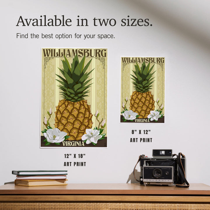 Williamsburg, Virginia, Colonial Pineapple, Art & Giclee Prints Art Lantern Press 