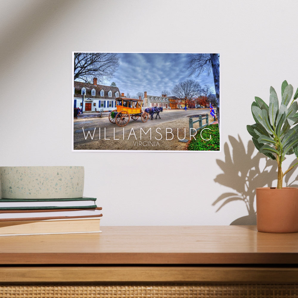 Williamsburg, Virginia, Horse and Buggy, Art & Giclee Prints Art Lantern Press 