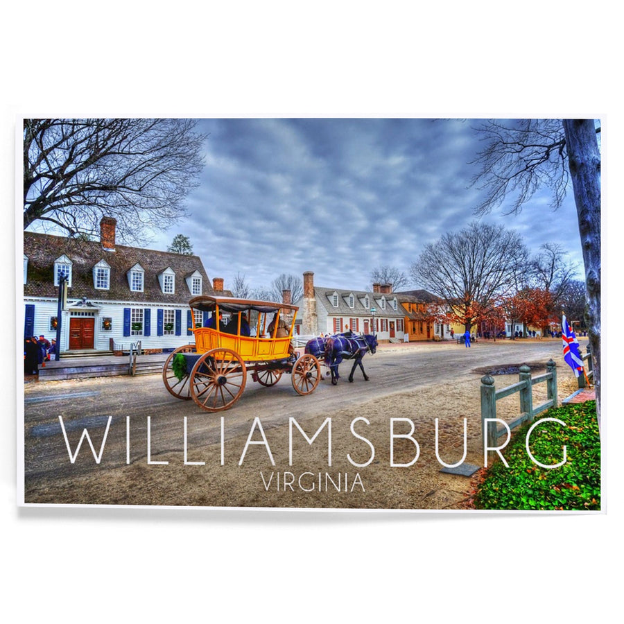 Williamsburg, Virginia, Horse and Buggy, Art & Giclee Prints Art Lantern Press 