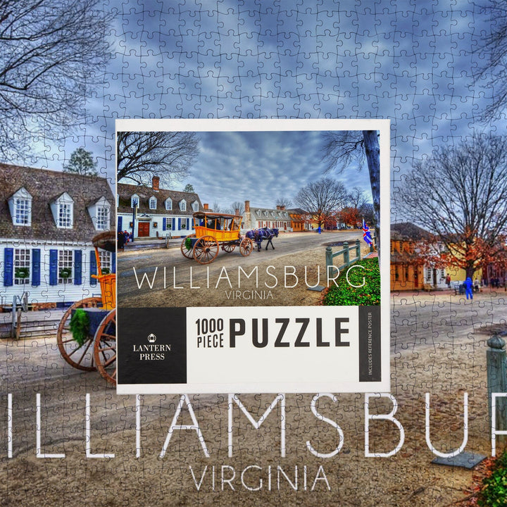 Williamsburg, Virginia, Horse and Buggy, Jigsaw Puzzle Puzzle Lantern Press 