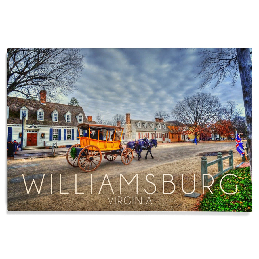 Williamsburg, Virginia, Horse & Buggy, Lantern Press Photography, Wood Signs and Postcards Wood Lantern Press 