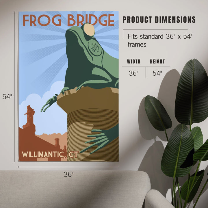 Willimantic, Connecticut, Frog Bridge, Art & Giclee Prints Art Lantern Press 
