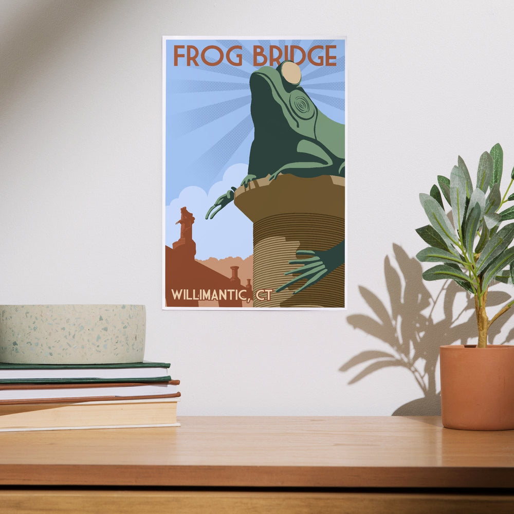 Willimantic, Connecticut, Frog Bridge, Art & Giclee Prints Art Lantern Press 