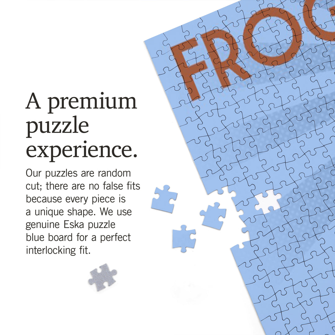 Willimantic, Connecticut, Frog Bridge, Jigsaw Puzzle Puzzle Lantern Press 