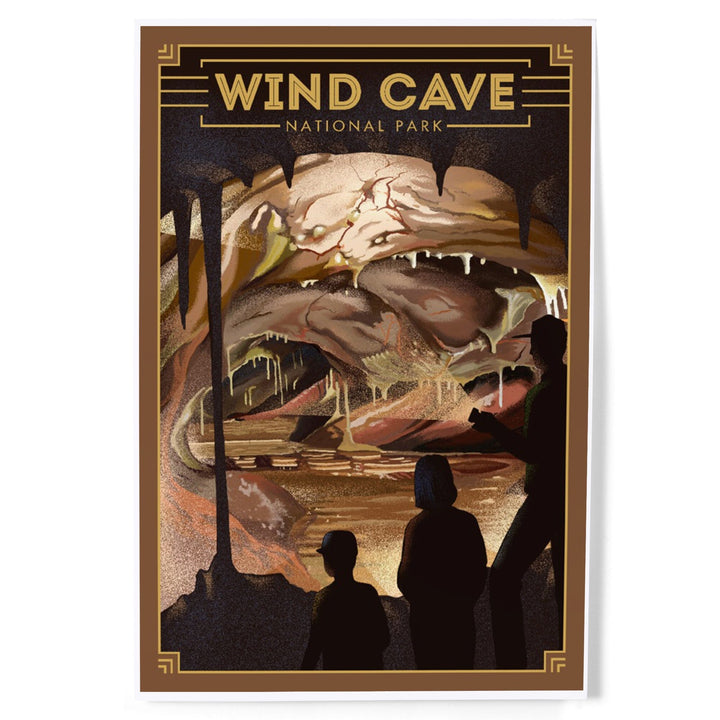 Wind Cave National Park, South Dakota, Lithograph National Park Series, Art & Giclee Prints Art Lantern Press 