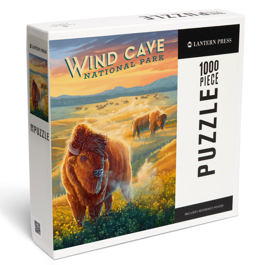 Wind Cave National Park, South Dakota, Oil Painting, Jigsaw Puzzle Puzzle Lantern Press 