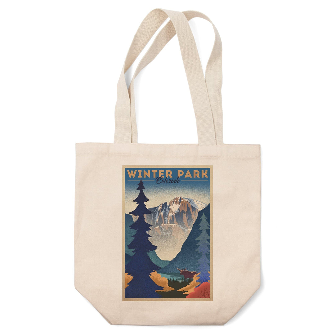 Winter Park, Colorado, Lithograph, Tote Bag Totes Lantern Press 