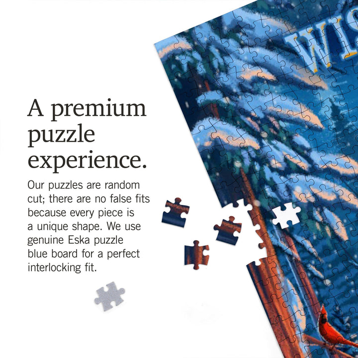 Wisconsin, Find Your Inner Squatch, Camping Bigfoot, Jigsaw Puzzle Puzzle Lantern Press 