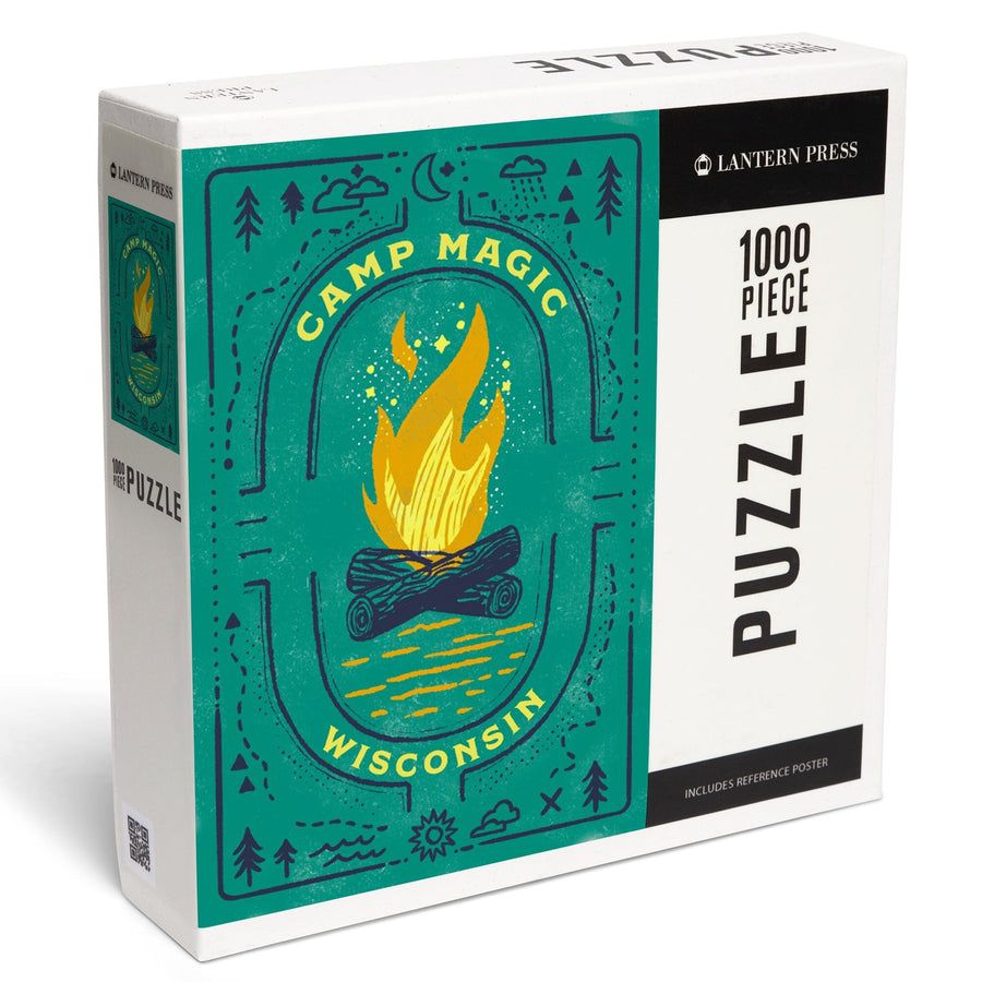 Wisconsin, Lake Life Series, Camp Magic, Jigsaw Puzzle Puzzle Lantern Press 