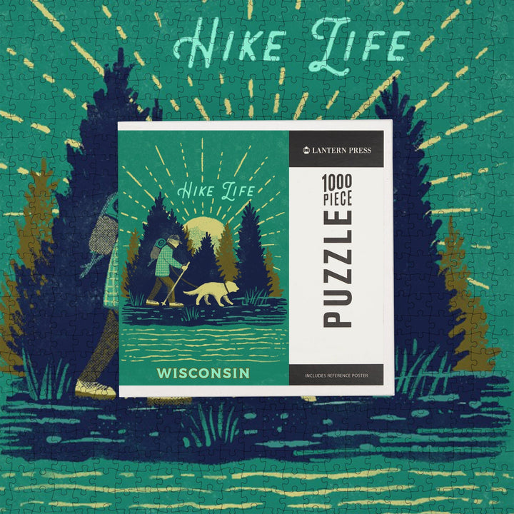 Wisconsin, Lake Life Series, Hike Life, Jigsaw Puzzle Puzzle Lantern Press 