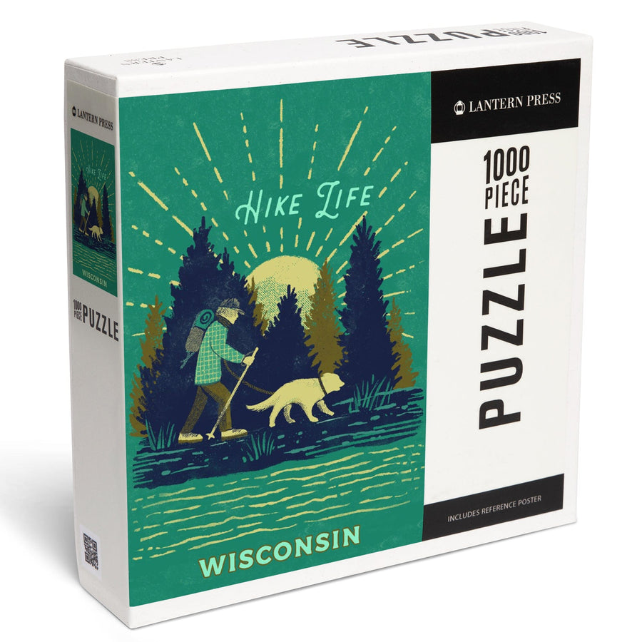 Wisconsin, Lake Life Series, Hike Life, Jigsaw Puzzle Puzzle Lantern Press 