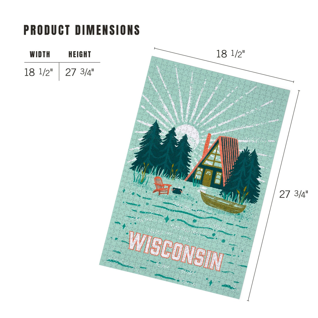 Wisconsin, Lake Life Series, Lake Life, Jigsaw Puzzle Puzzle Lantern Press 