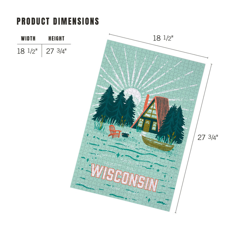 Wisconsin, Lake Life Series, Lake Life, Jigsaw Puzzle Puzzle Lantern Press 