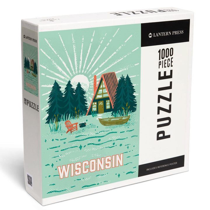 Wisconsin, Lake Life Series, Lake Life, Jigsaw Puzzle Puzzle Lantern Press 
