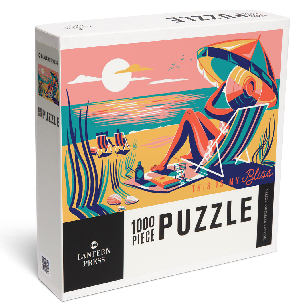 Woman at the Beach, This Is My Bliss, Jigsaw Puzzle Puzzle Lantern Press 