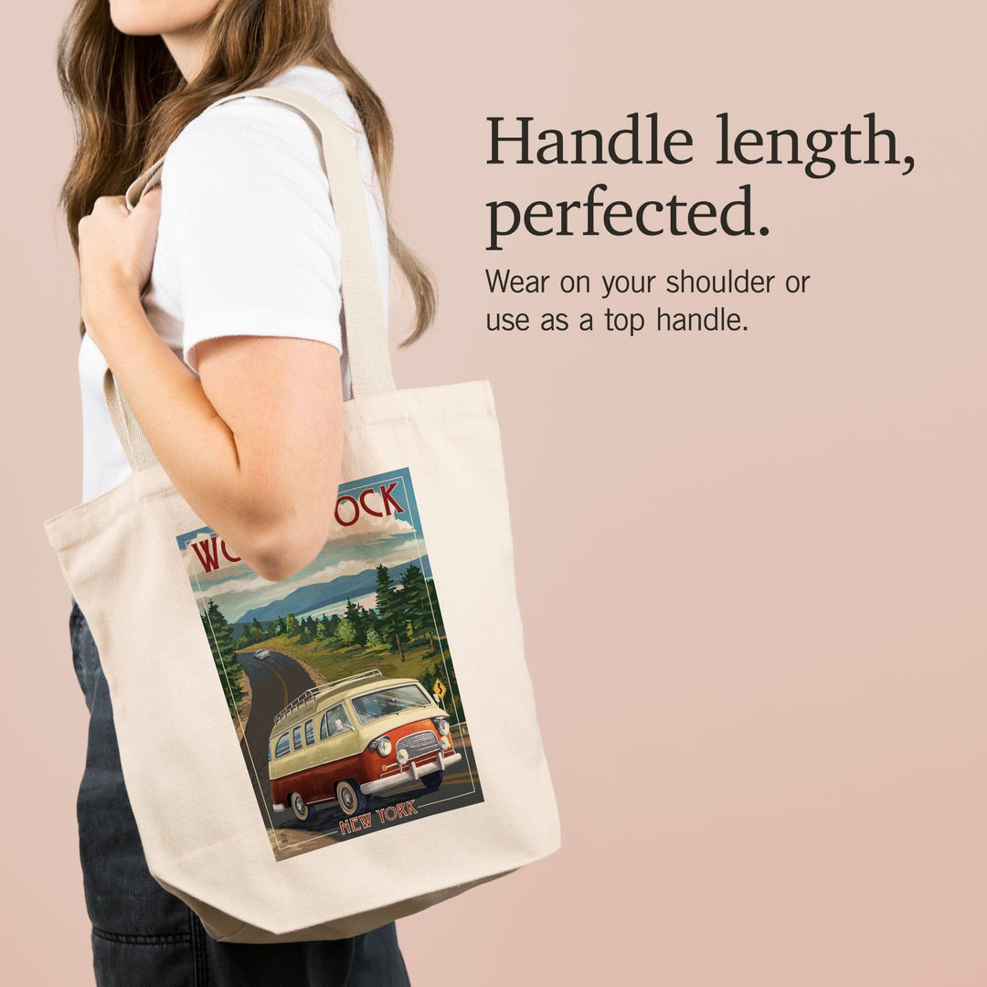 Woodstock, New York, Camper Van, Tote Bag Totes Lantern Press 