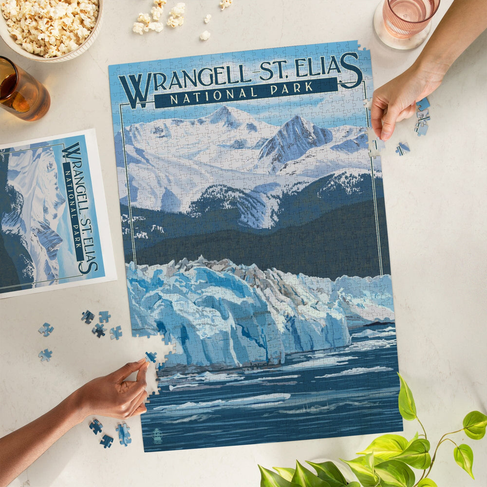 Wrangell, St. Elias National Park, Alaska, Glacier, Jigsaw Puzzle Puzzle Lantern Press 