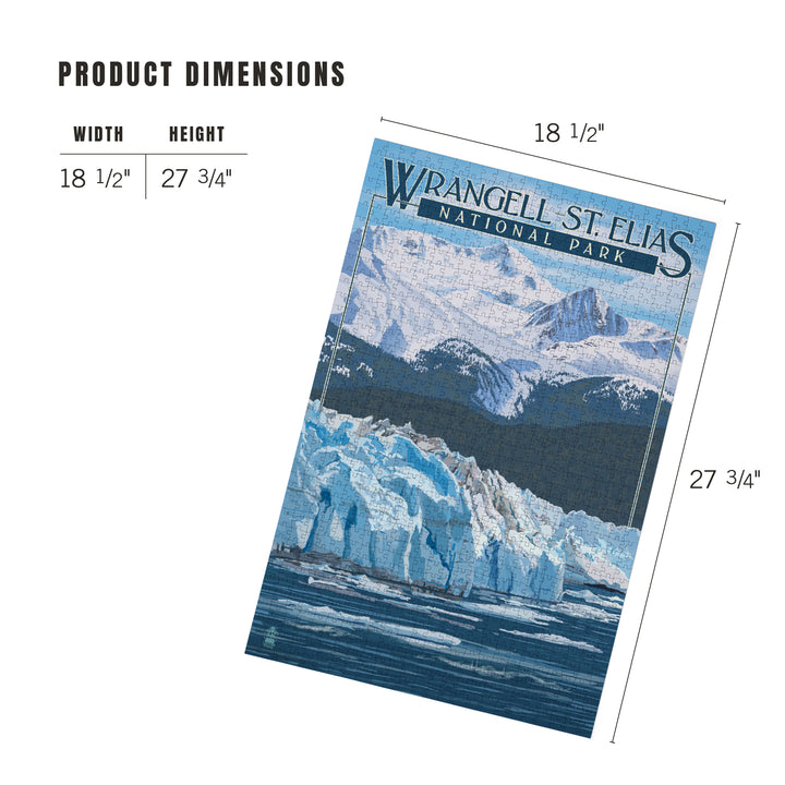 Wrangell, St. Elias National Park, Alaska, Glacier, Jigsaw Puzzle Puzzle Lantern Press 