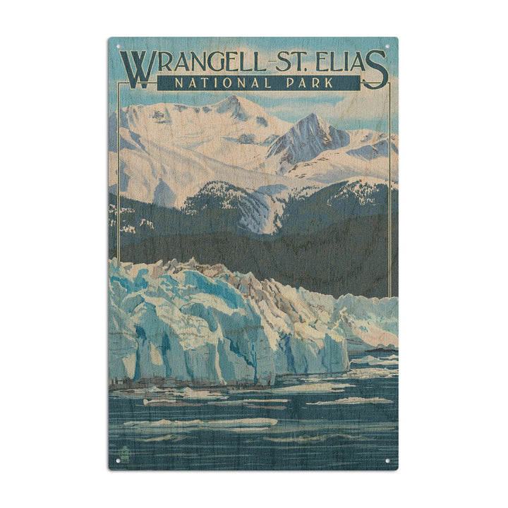 Wrangell, St. Elias National Park, Alaska, Glacier, Lantern Press Artwork, Wood Signs and Postcards Wood Lantern Press 10 x 15 Wood Sign 