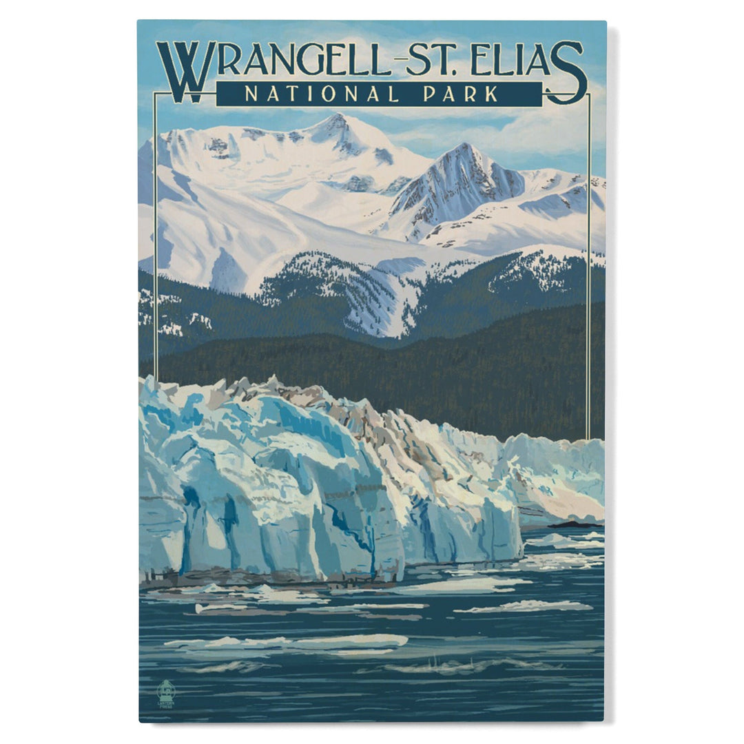 Wrangell, St. Elias National Park, Alaska, Glacier, Lantern Press Artwork, Wood Signs and Postcards Wood Lantern Press 